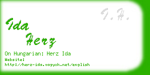 ida herz business card